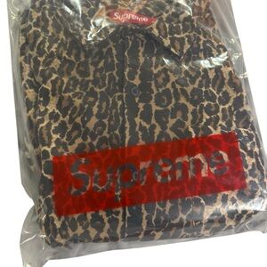 Supreme Leopard Print Shirt - Brown, Black, Red Logo